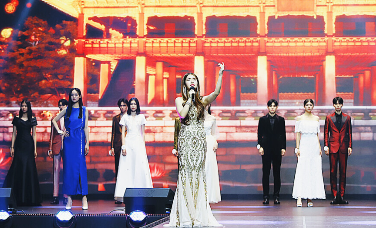 Popera singer Ashley performing at the 2023 Face of Korea